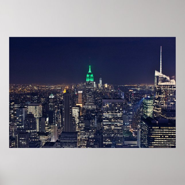 New York nattskyline Poster (Framsidan)