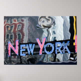 New York neon Poster