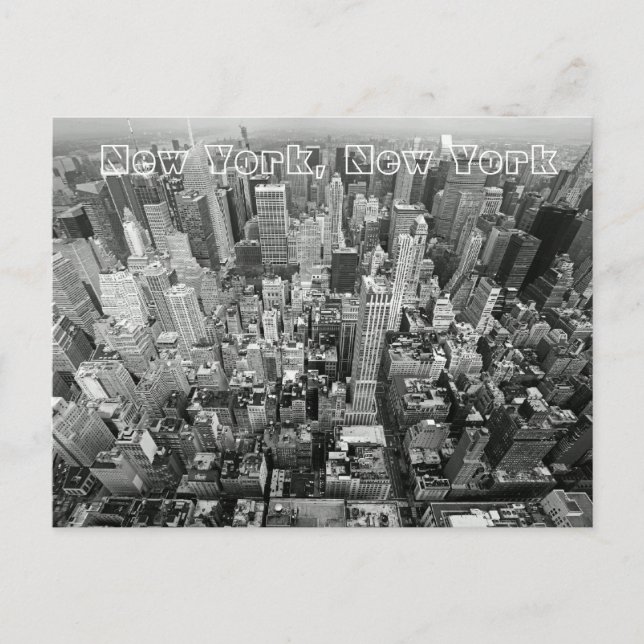 New York, New York Aerial View Vykort (Framsida)