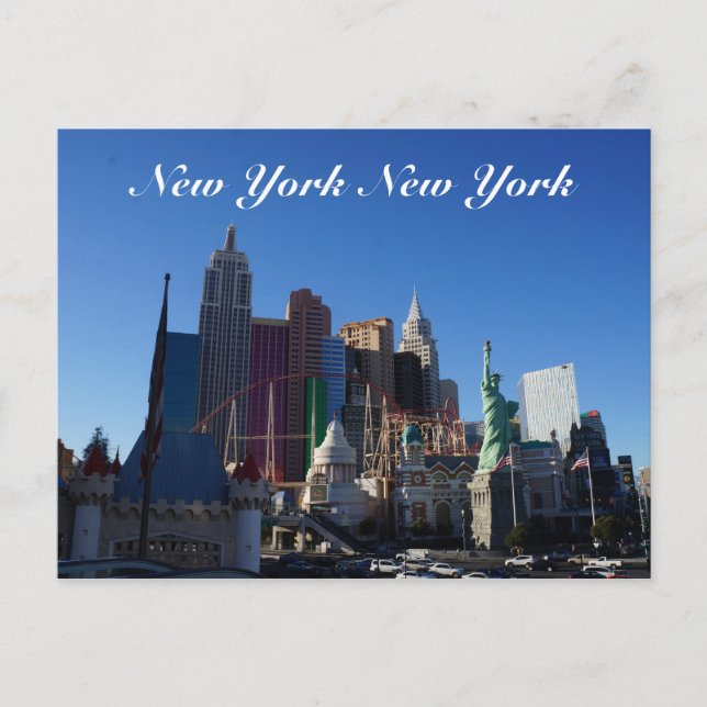 New York - New York Hotel Postcard Vykort (Framsida)