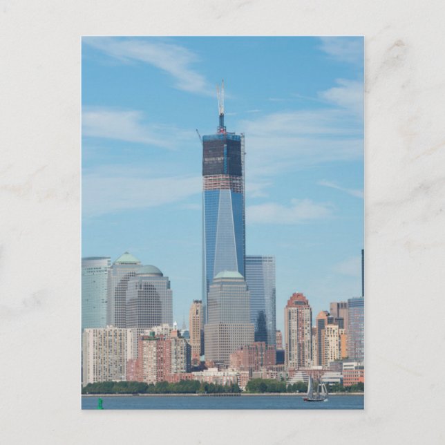 New York, New York. Manhattan stads siluett Vykort (Framsida)