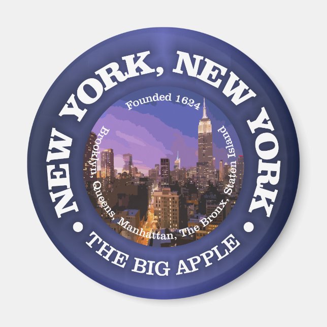 New York, New York (städer) Magnet (Framsidan)