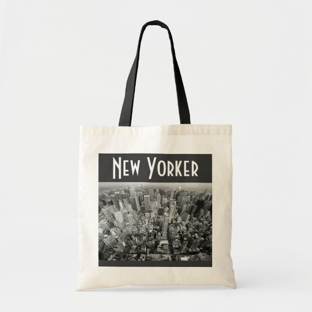 New York, New York Tote Bag Tygkasse (Framsidan)