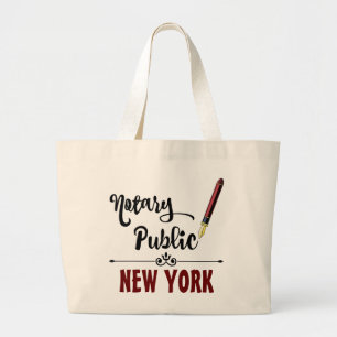 New York Notary Public Bläck Pen Jumbo Tygkasse