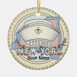 New York Nurse Julgransprydnad Keramik