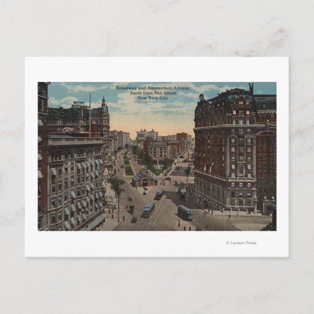 New York, NY - Broadway & Amsterdam Avenue Vykort (Framsida)