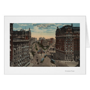New York, NY - Broadway & Amsterdam aveny Hälsningskort