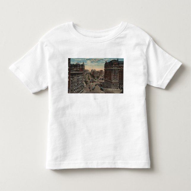 New York, NY - Broadway & Amsterdam aveny T-shirt (Framsida)