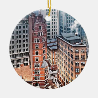 New York NY - Cluster of Skyscrapers c1900 Julgransprydnad Keramik
