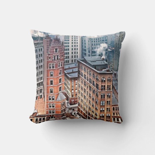 New York NY - Cluster of Skyscrapers c1900 Kudde (Framsida)