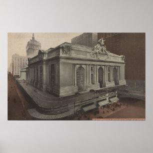 New York NY - den storslagna centralstationen Poster