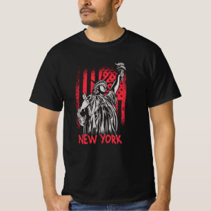 New York NY Frihetsgudinnan USA Flagga T Shirt