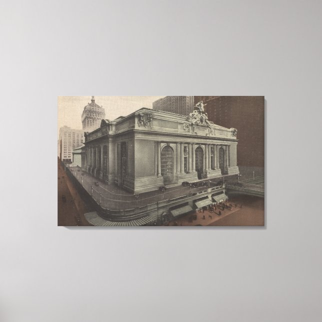 New York, NY - Grand Central Station View Canvastryck (Framsida)