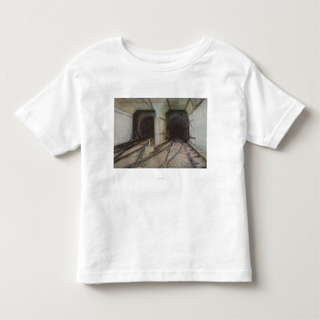 New York NY - Hudson River tunnel, tunnelbanan T Shirt (Framsida)
