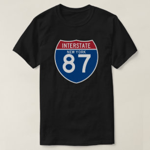 New York NY I-87 skyddar den Interstate huvudväge Tröja
