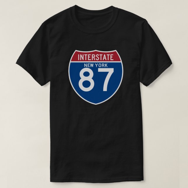 New York NY I-87 skyddar den Interstate huvudvägen Tröja (Design framsida)