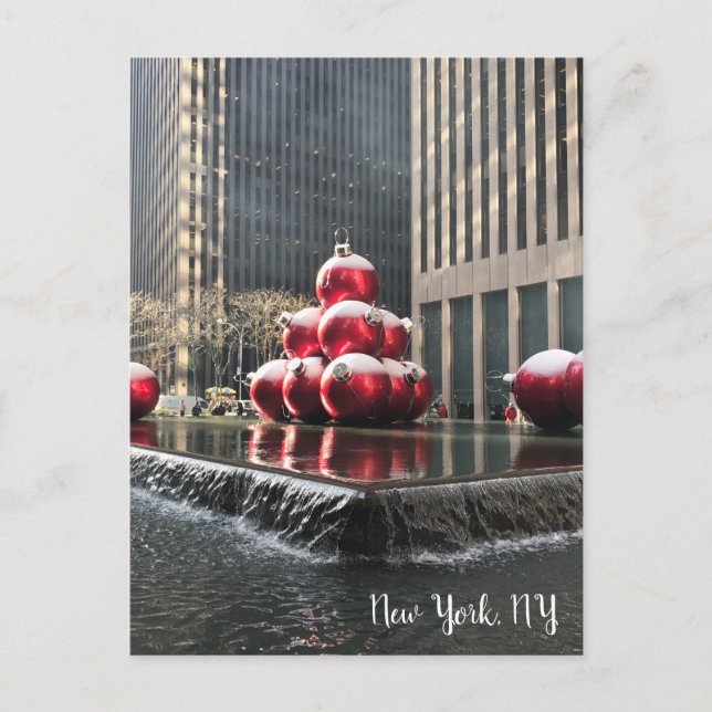 New York, NY jul Rockefeller Center Photo Helg Vykort (Framsida)