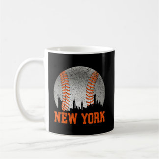 New York Ny Skyline Baseball Met på Gameday Kaffemugg