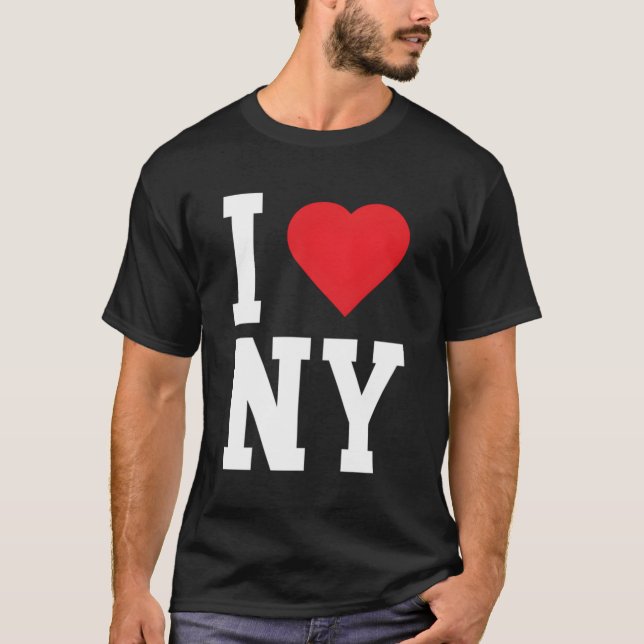 New York Ny Throwback Han T Shirt (Framsida)