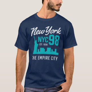 New York NYC 98 Empire City Vintage Graphic T Shirt