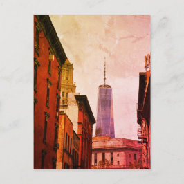 New York NYC City färg vintage Vykort