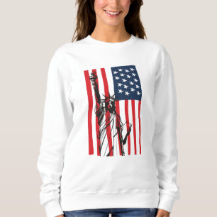 New York NYC Frihetsgudinnan USA Flagga T Shirt
