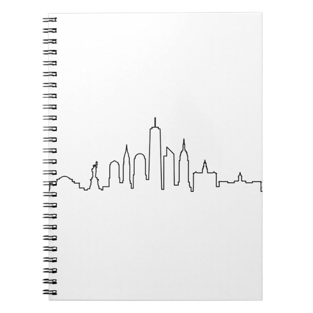 NEW YORK NYC Manhatten USA City Skyline Silhouette Anteckningsbok (Framsidan)