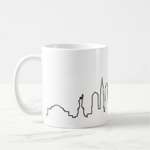 NEW YORK NYC Manhatten USA City Skyline Silhouette Kaffemugg