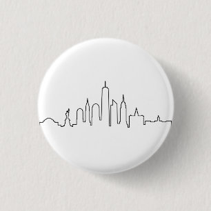 NEW YORK NYC Manhatten USA City Skyline Silhouette Knapp