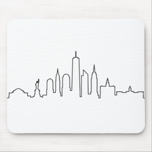 NEW YORK NYC Manhatten USA City Skyline Silhouette Musmatta