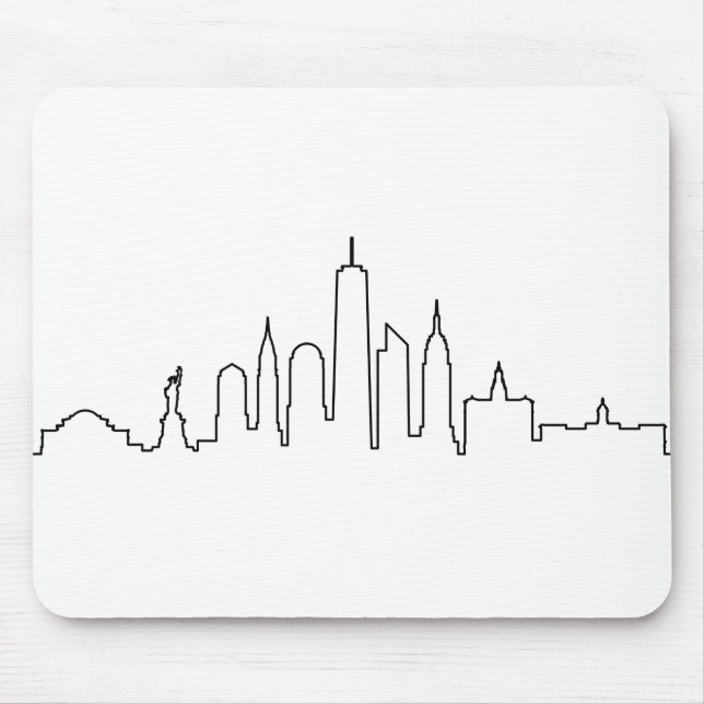 NEW YORK NYC Manhatten USA City Skyline Silhouette Musmatta (Framsidan)