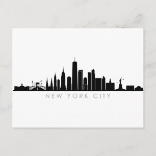 NEW YORK NYC Manhatten USA City Skyline Silhouette Vykort