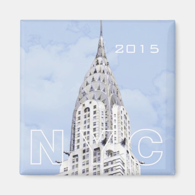 New York NYC Travel Photo Souvenir Fridge Magnet (Framsidan)