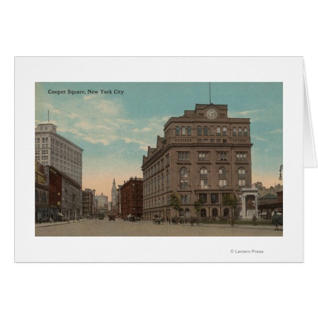 New York, NYCooper Square ViewNew York, NY Hälsningskort (Framsidan Horizontal)