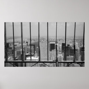 New York och Central Park Black & White Poster