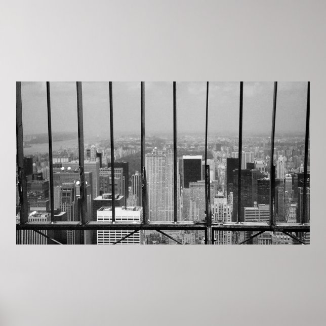 New York och Central Park Black & White Poster (Framsidan)