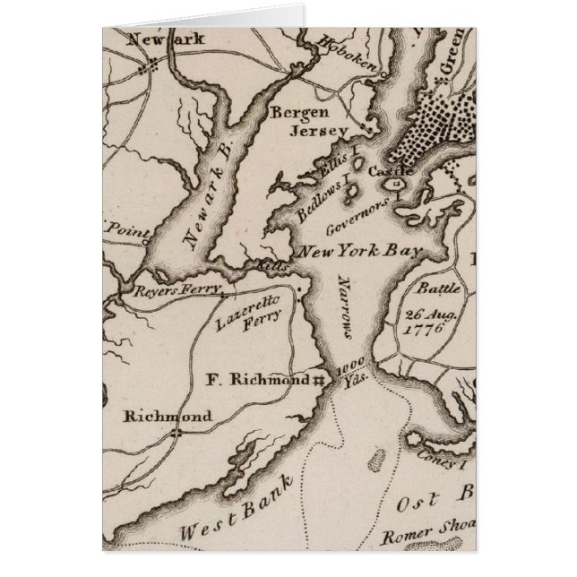 New York och New jersey Hälsningskort (Framsidan)