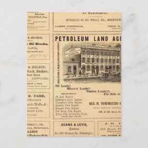 New York och Pennsylvania Oil Advertisations Vykort