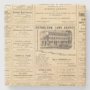 New York och Pennsylvania olje- annonseringar Stenunderlägg