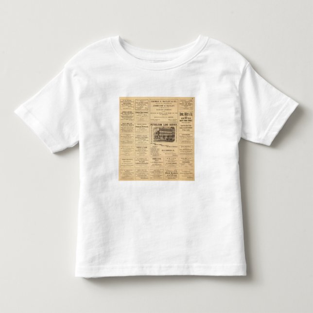 New York och Pennsylvania olje- annonseringar Tee (Framsida)