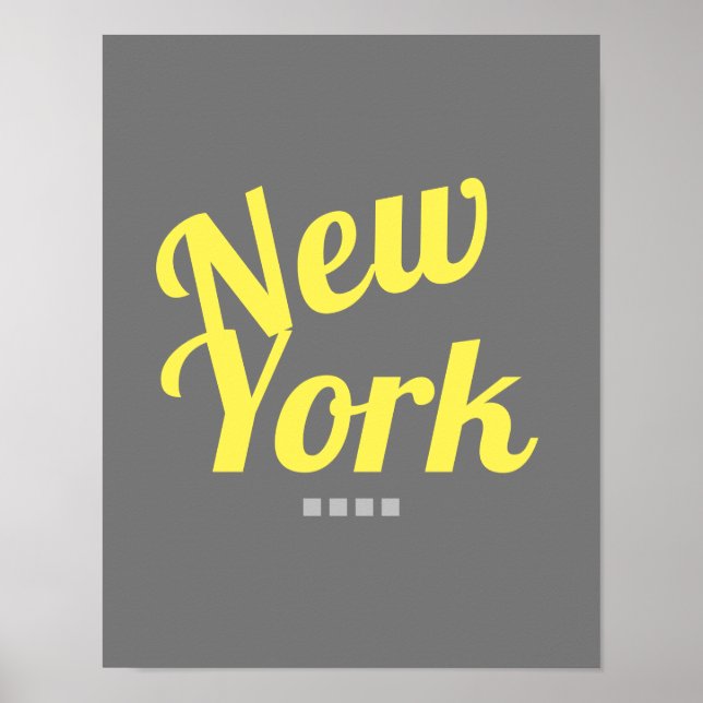 New York ord art-typografi poster modern (Framsidan)