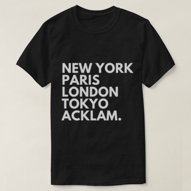 New York Paris London Tokyo Middlesbrough Boro T Shirt (Design framsida)