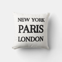 New York, Paris, London-typografi
