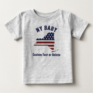 New York patriotisk USA flagga din text eller Tee Shirt