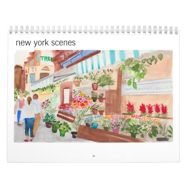New York platsvattenfärg Kalender (Omslag)