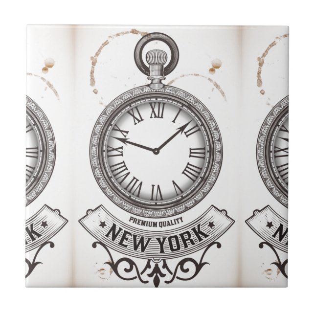 New York Pocket Watch Kakelplatta (Framsidan)