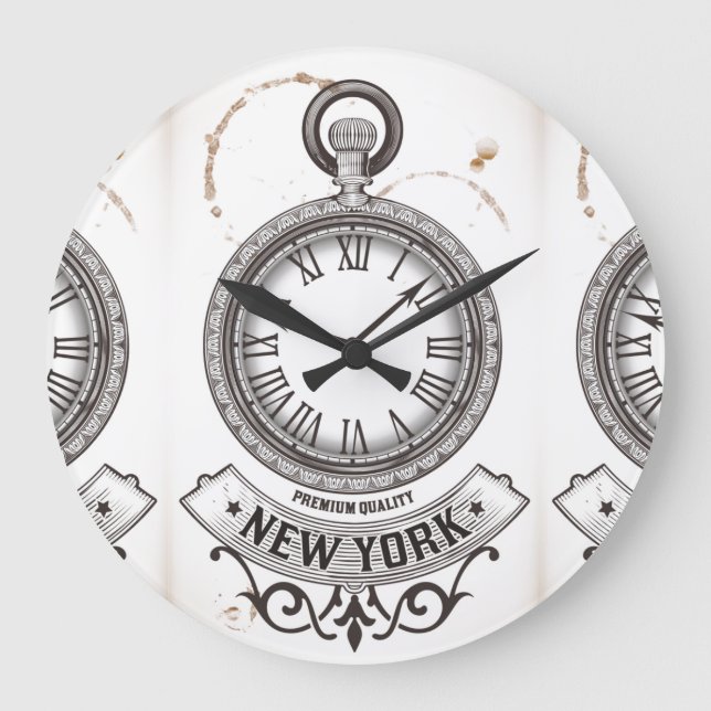 New York Pocket Watch Stor Klocka (Framsida)