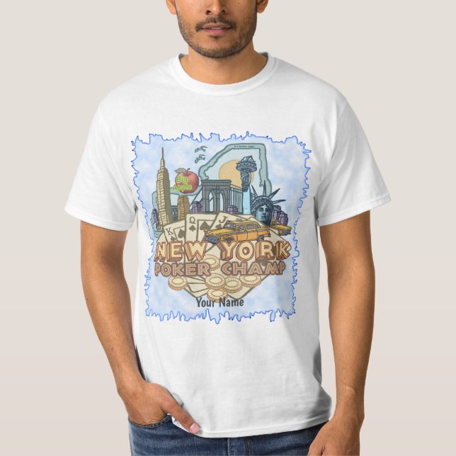 New York Poker T Shirt (Framsida)