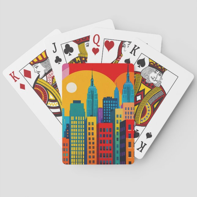 New York Pop Art Casinokort (Baksidan)