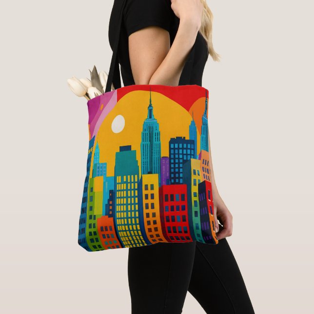 New York Pop Art Tygkasse (Närbild)